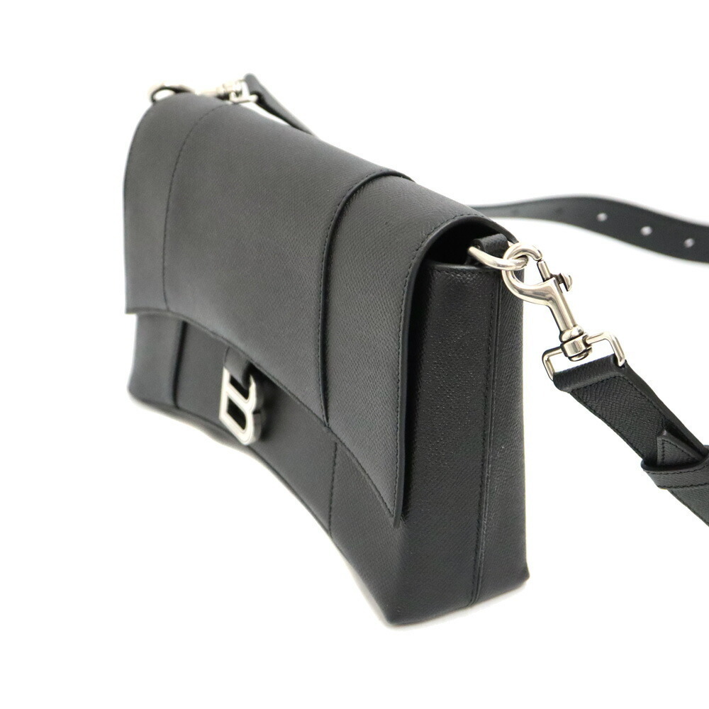 Balenciaga Downtown Shoulder Bag Leather Black - Picture 2 of 6